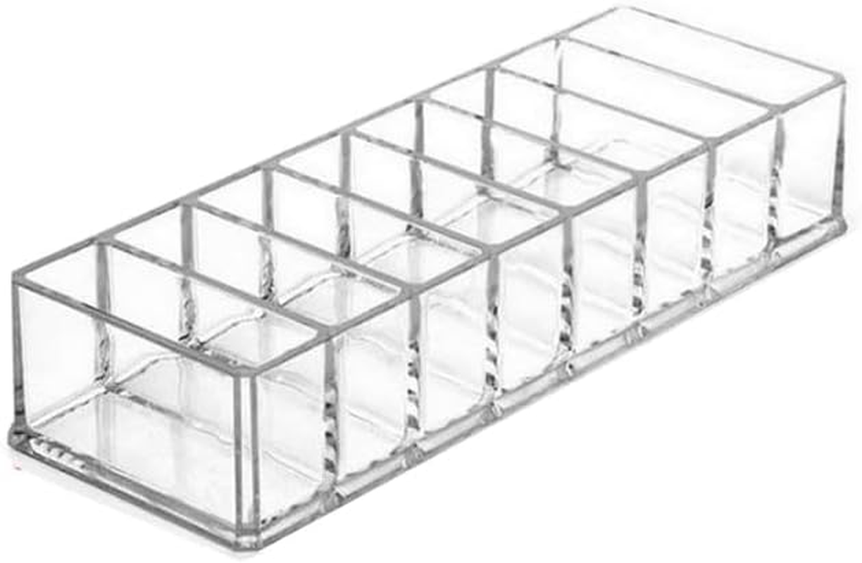 1 Pack Makeup Organizer, 8 Compartments Acrylic Makeup Storage Jewelry Display Boxes, Clear Cosmetic Display Cases for Dresser Vanity Bathroom Kitchen image number 6