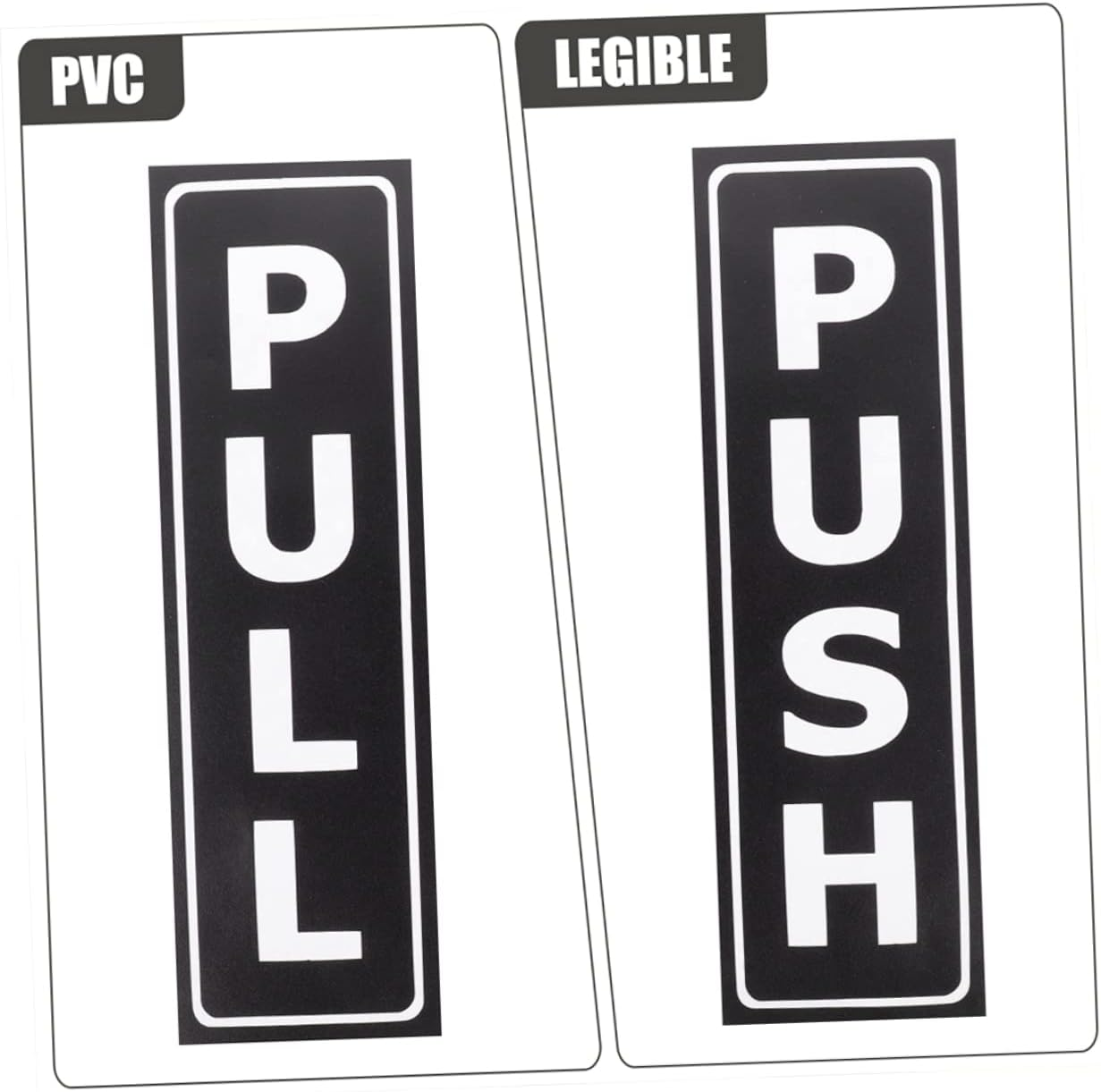 Holibanna 8Pcs Push Pull Sign Stickers PVC Door Decals for Office Store Adhesive Pull Push Door Decals for Doors Easy to Use and Share for Employee Visitor Guidance image number 1