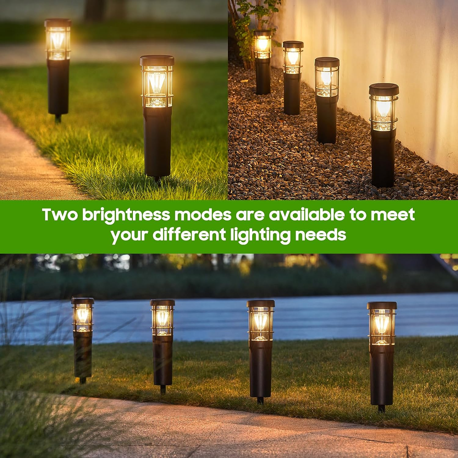 KELME Solar Pathway Lights Outdoor, 6 Pack Upgraded Solar Garden Lights, Super Bright Solar Outdoor Lights with 2 Lighting Modes, IP65 Waterproof Outdoor Solar Lights for outside Yard Path Walkway image number 3