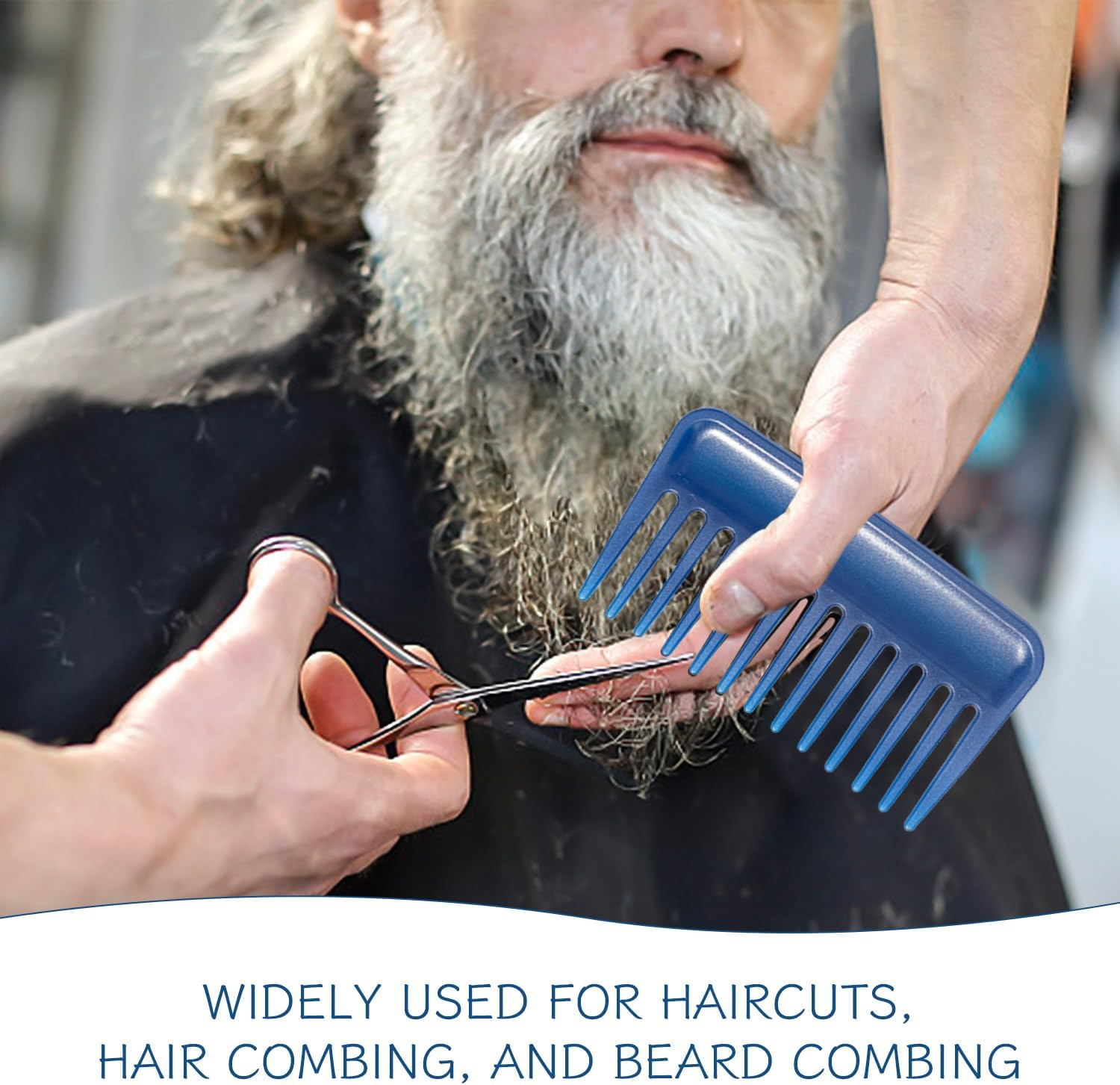 2 Pcs Plastic Combs Mini Wide Comb Hair Fighter Portable Combs Travel Supplies image number 4