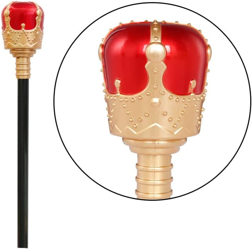 Ricjurzzty Kids King Costume Set for Boys & Girls, King Crown, King Cape,Scepter, King Dress up Accessories for Boys image number 4