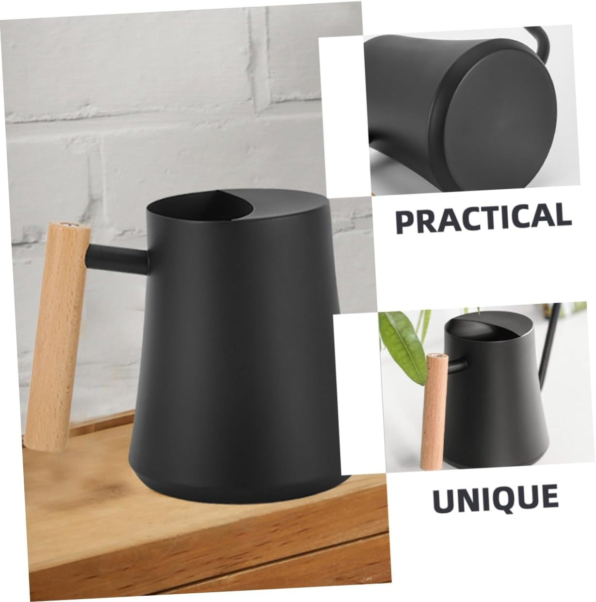 Indoor Plant Watering Pot Decorative Vintage Bamboo Tube Style Long Spout Gentle Watering Can for Succulent Flowers image number 1