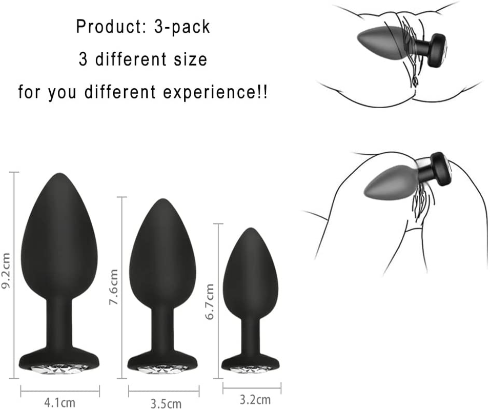 3-Pack Suit Silicone Anal Toys Plug Anal Plugs Anales Men Sexy Toys Women Couples Begineers Toy Inflatable Plug for Women Amal Plugs Pussy Toy image number 1
