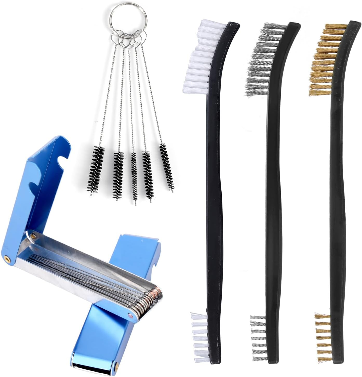 BOXOB Carburetor Cleaning Kit, Stainless Steel Torch Tip Cleaner 26 Aluminum Needles 5 Nylon Brushes 3 Double-Ended Polishing Brushes for Motorcycle ATV Welder image number 6