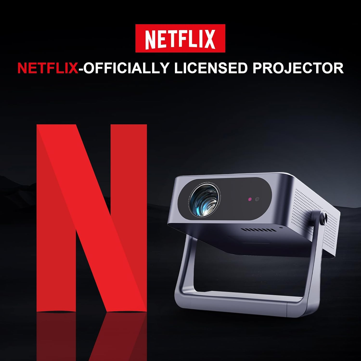 Smart Projector【Netflix Official & Dolby Audio】700Ansi AI Auto Focus/Keystone Movie Projectors, Native 1080P Full HD Portable Projector,Wifi6 Two-Way BT5.3 for for Home Theater/Ceiling/Bedroom/Outdoor image number 3