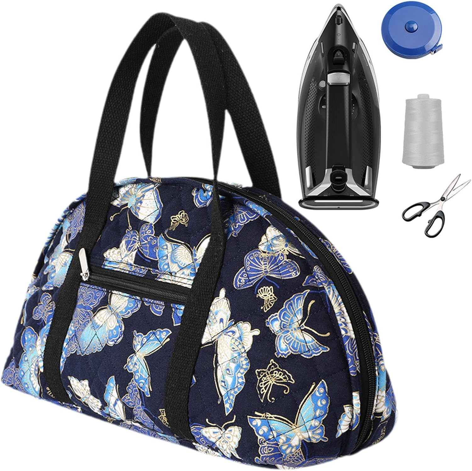 Iron Storage Bag, Multiple Pockets Small Iron Bag Iron Case Bag, Sewing Iron Bag Versatile Travel Steamer Bag for Irons Needles Threads image number 6