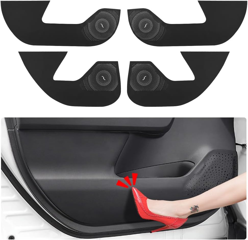 LUNQIN Car Door anti Kick Pad for 2019 2020 2021 2022 2023 2024 Toyota RAV4 Accessories Protector Mat Dirty Collision Stickers Inner Decorative