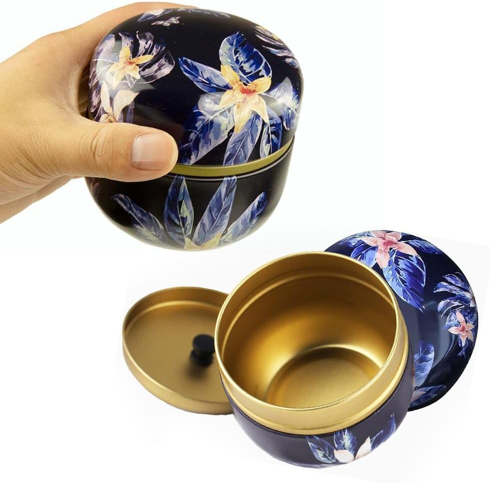 2 Pcs Body Powder Puff and Container Portable for Baby&Women Loose Powder Case Home Travel Powder Box image number 5