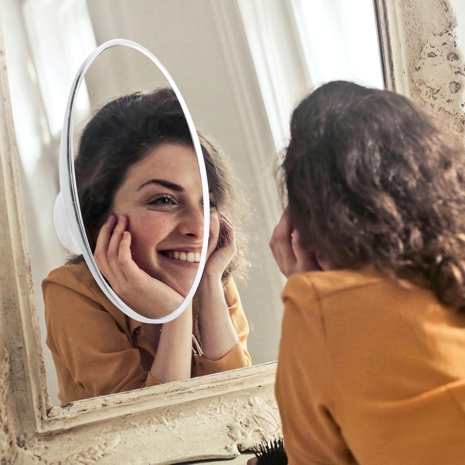 GETAJGHSD Cosmetic Mirror 7X Magnifying Glass with Suction Cup Portable Wall Mount Vanity Mirror for Female Bathroom image number 6