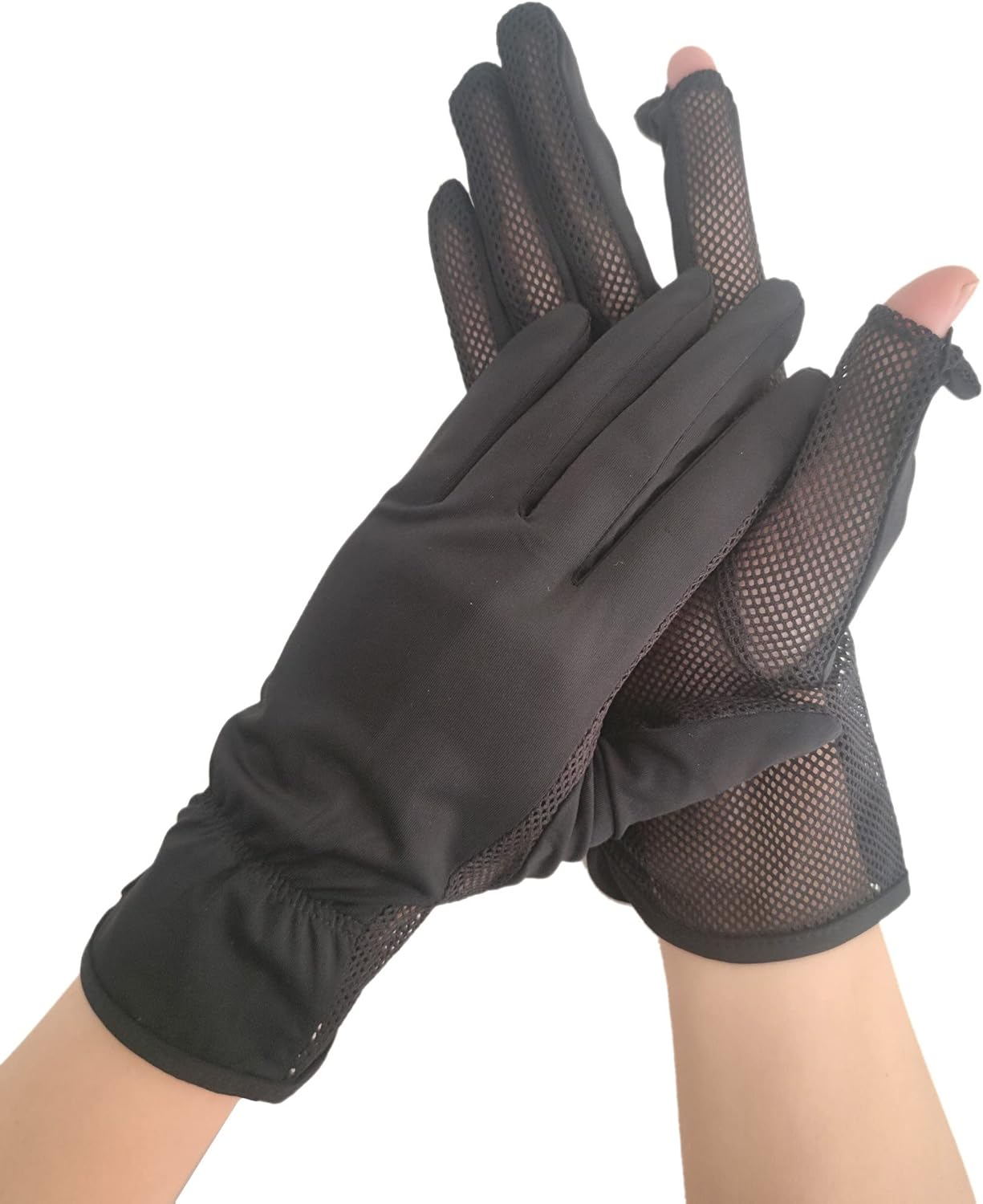Women'S UPF 50+ Summer Breathable UV Protection Touch Screen Driving Gloves