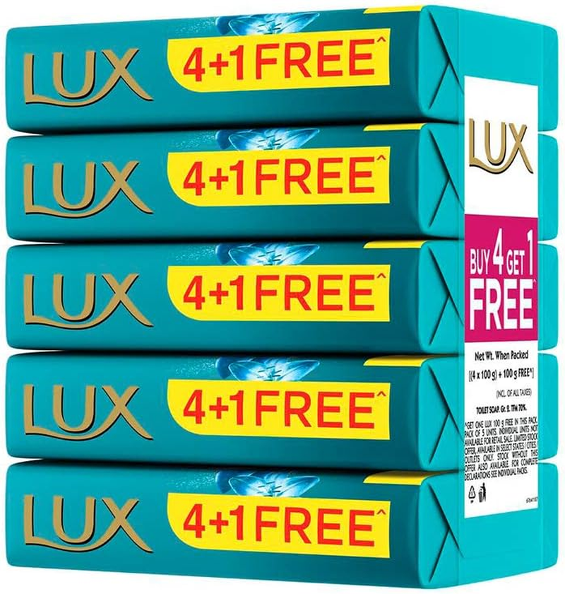 Lux Fresh Splash Soap, 4X100G + 1Free