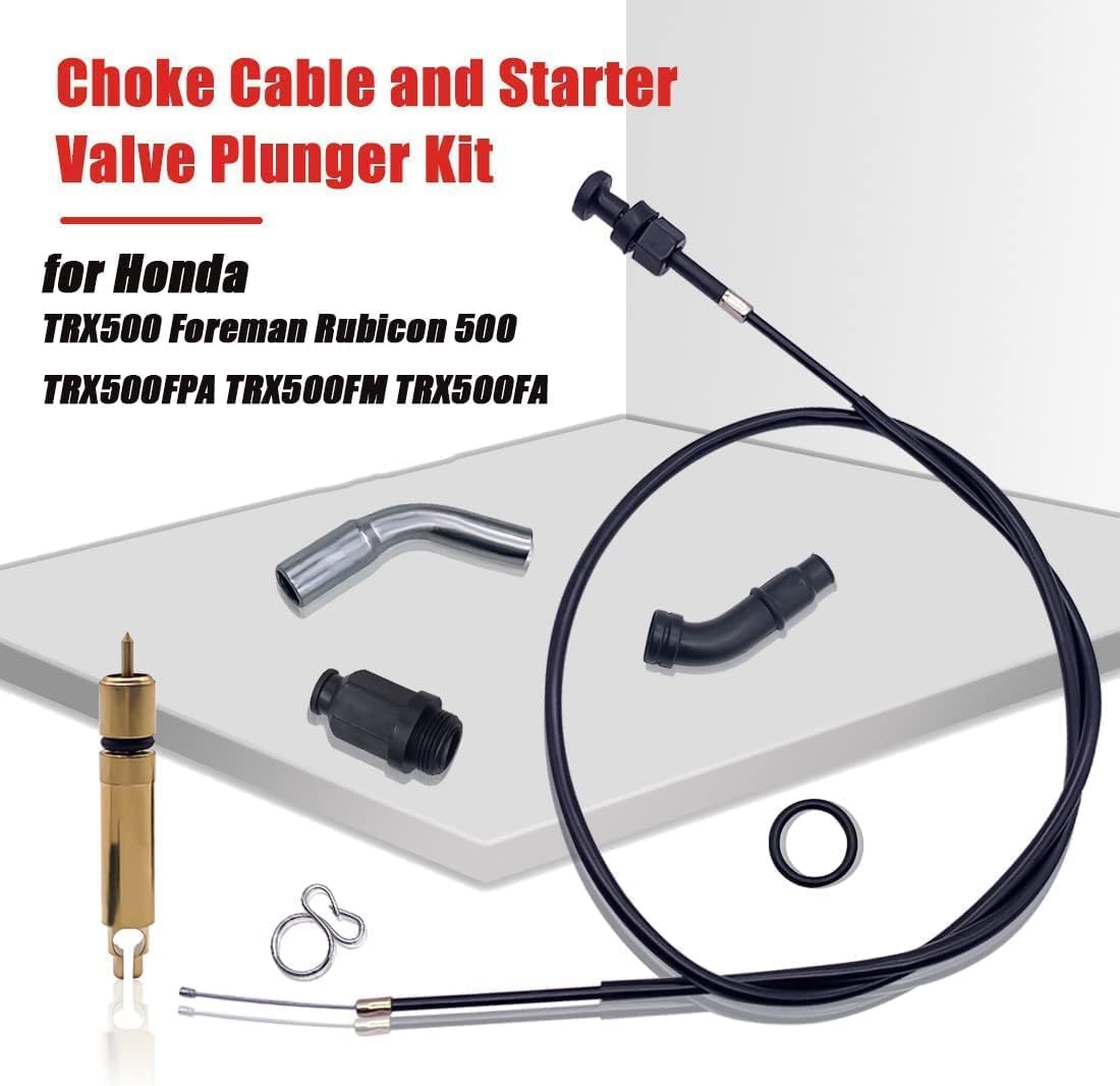 Choke Cable and Starter Valve Plunger Kit Compatible with Honda TRX450 Foreman 450 Es 1998 1999 2000 2001 2002 20032004 image number 2