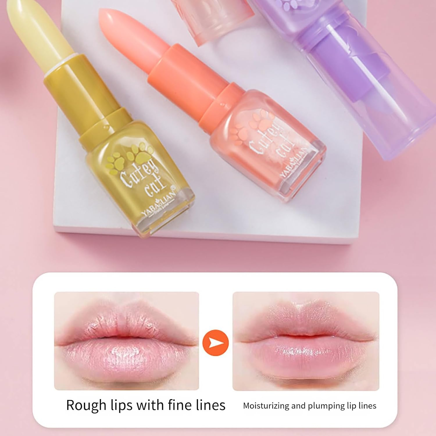 Roseflower Natural Lip Balm, 3 Colors Organic Lip Balm, 24HR Hydration - Moisturize Lips and Increase Charm, Nutritic Lip Balm for Dry, Cracked Lips(Pack of 3) image number 5