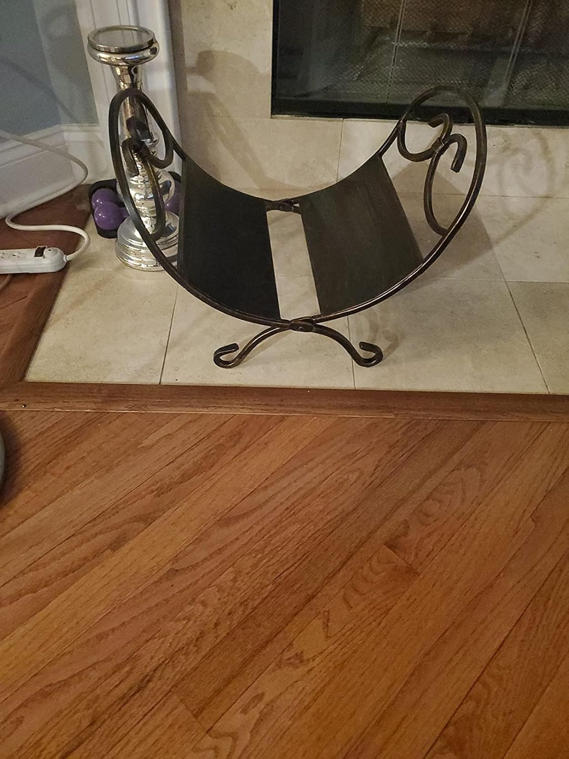 Rocky Mountain Goods Decorative Indoor Log Rack - Heavy Duty Iron with Antique Bronze Finish - Perfect Size for Indoor Use - Pre Assembled - Decorative Log Holder Design and Finish image number 5