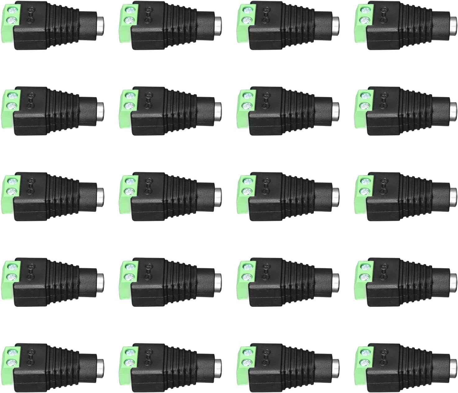 ANLINK 10 Pairs (10 X Male + 10 X Female) 12V 5.5Mm X 2.1Mm DC Power Jack Plug Adapter Connector for LED Strip, CCTV Security Camera image number 1