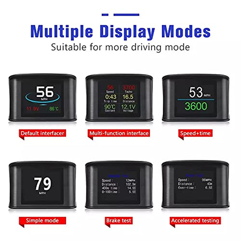 OZK T600 Hud GPS OBD Computer Car Speed Projector Digital Speedometer Display Fuel Consumption Temperature Gauge Diagnostic Tool image number 4