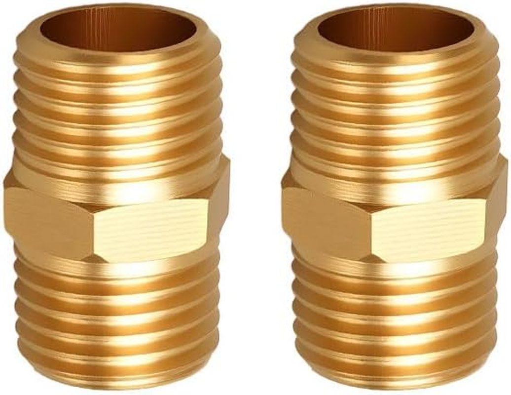 2 PCS 1/2" Male BSP Thread Brass Pipe Connector image number 1