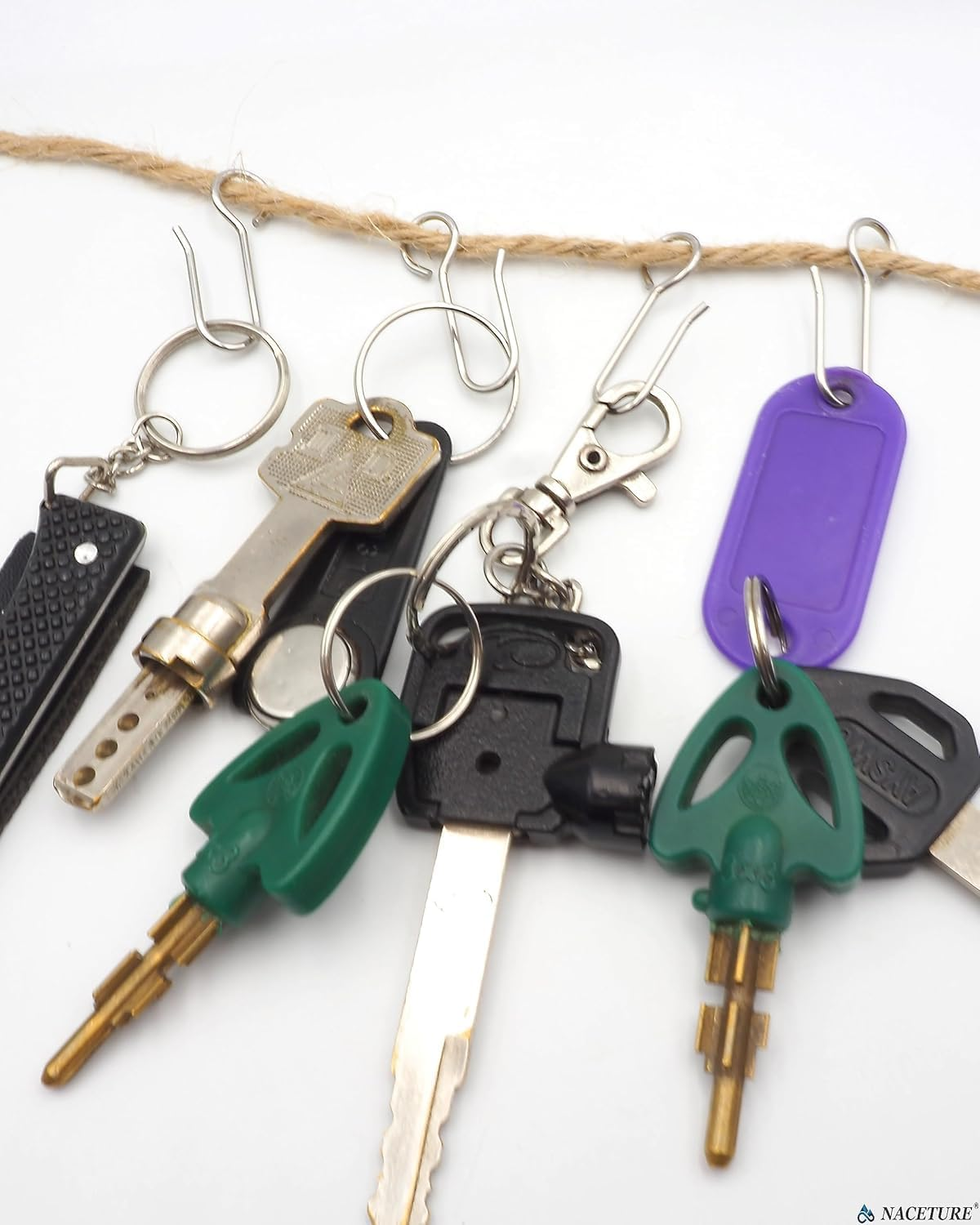 Generic Metal Curtain Hooks &ndash; 50 Pack Drapery Hooks Curtain Track Hooks Hanger S Hooks Hardware Hooks Small Clips for Ceiling Curtains Track Indoor/Shower/Window (Style1, One Size)