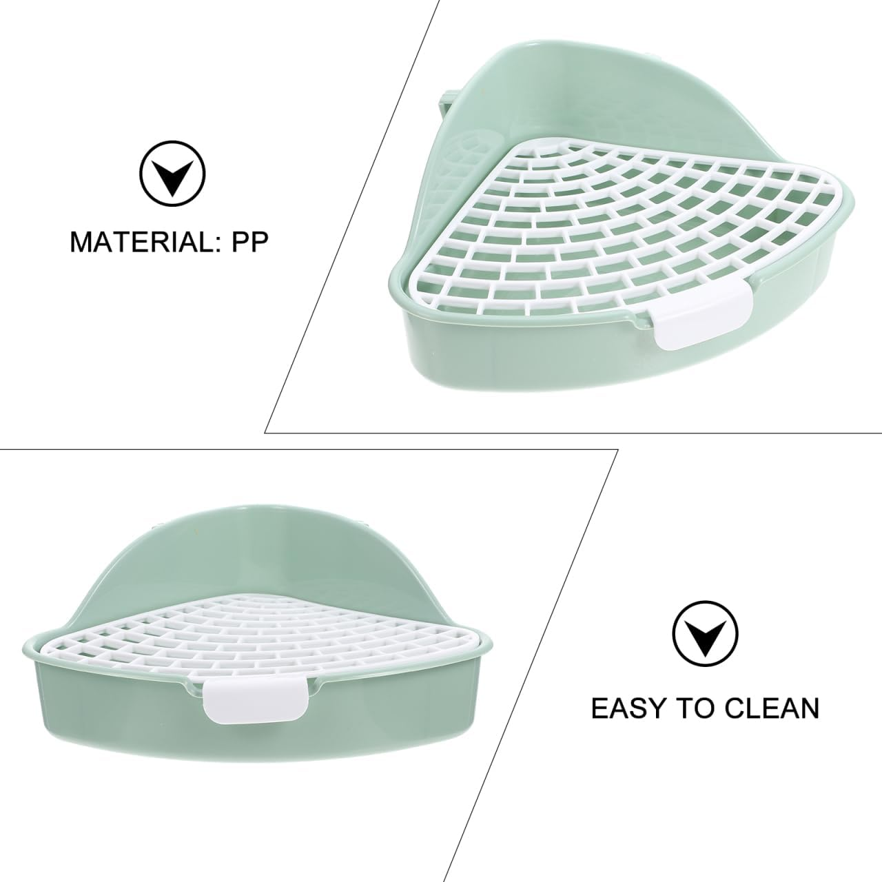 Ibasenice Rabbits Litter Box Small Toilet Easy to Clean Turnover Design for Bunnies and Other Small Animals