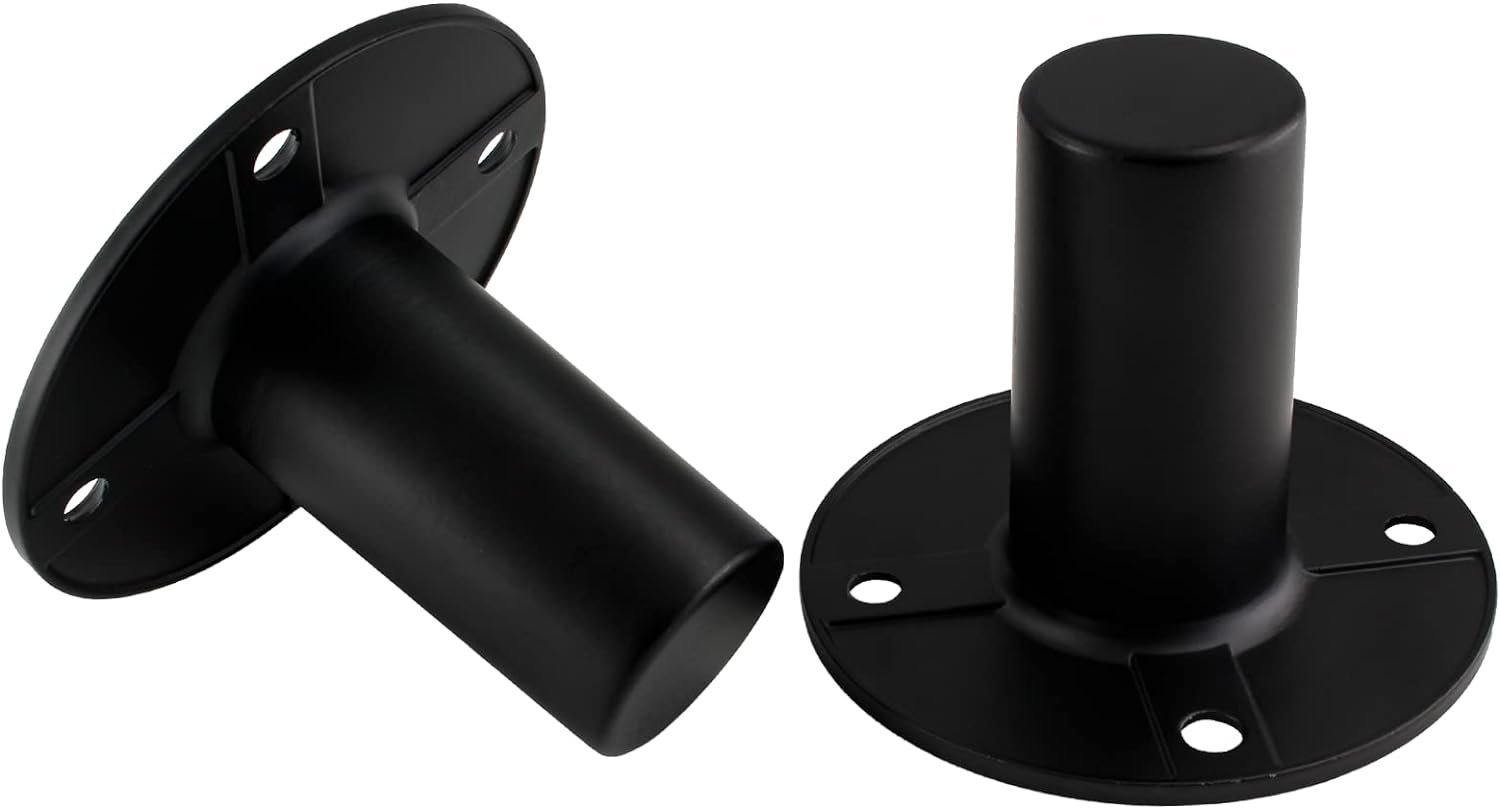 Waziaqoc 2PCS Speaker Pole Mount, Speaker Stand Top Hat Speaker Cabinet Pole Mount, 4.19" X 2.95", Black