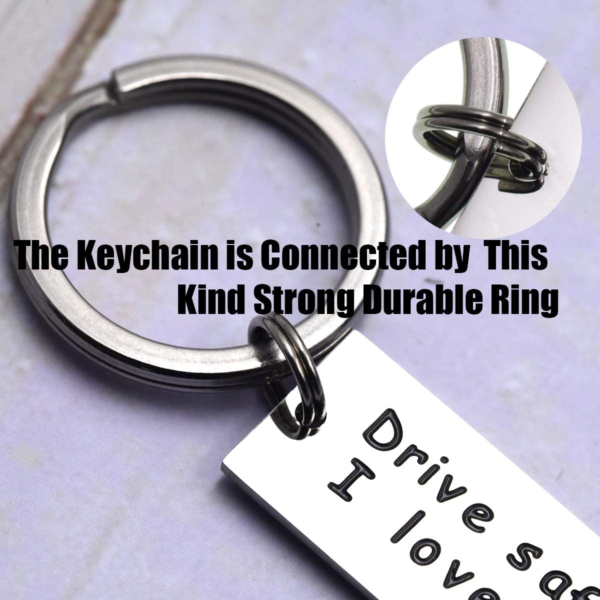 Lparkin Drive Safe Keychain Handsome I Love You Trucker Valentines Day Stocking Stuffer image number 4