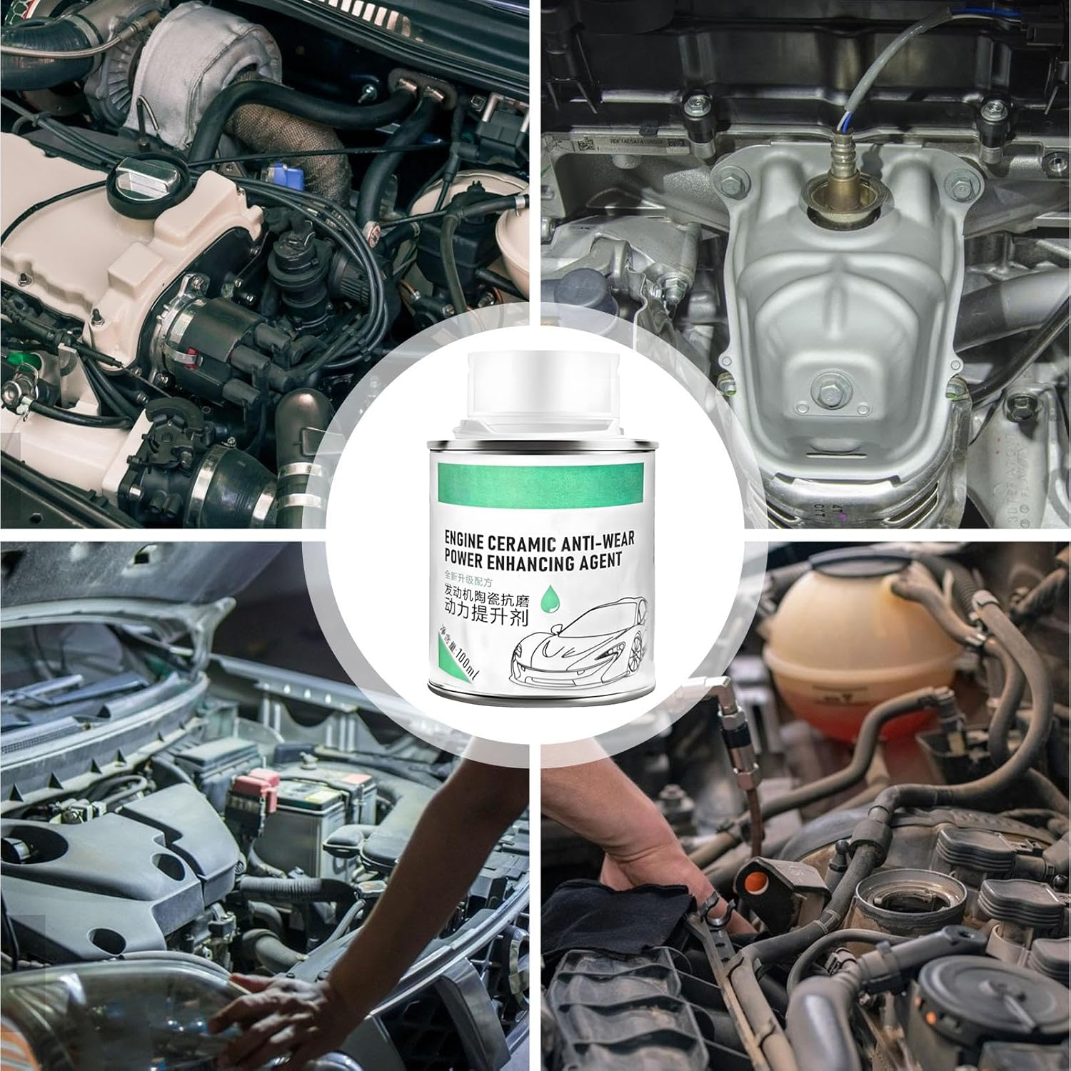 Anti-Friction Engine - 100Ml Oil Additive with Anti-Wear Protection | Ceramic Metal Conditioner Turbo Stabilizer | Engine Restore Fluid | Noise Reduction for Car Performance image number 2