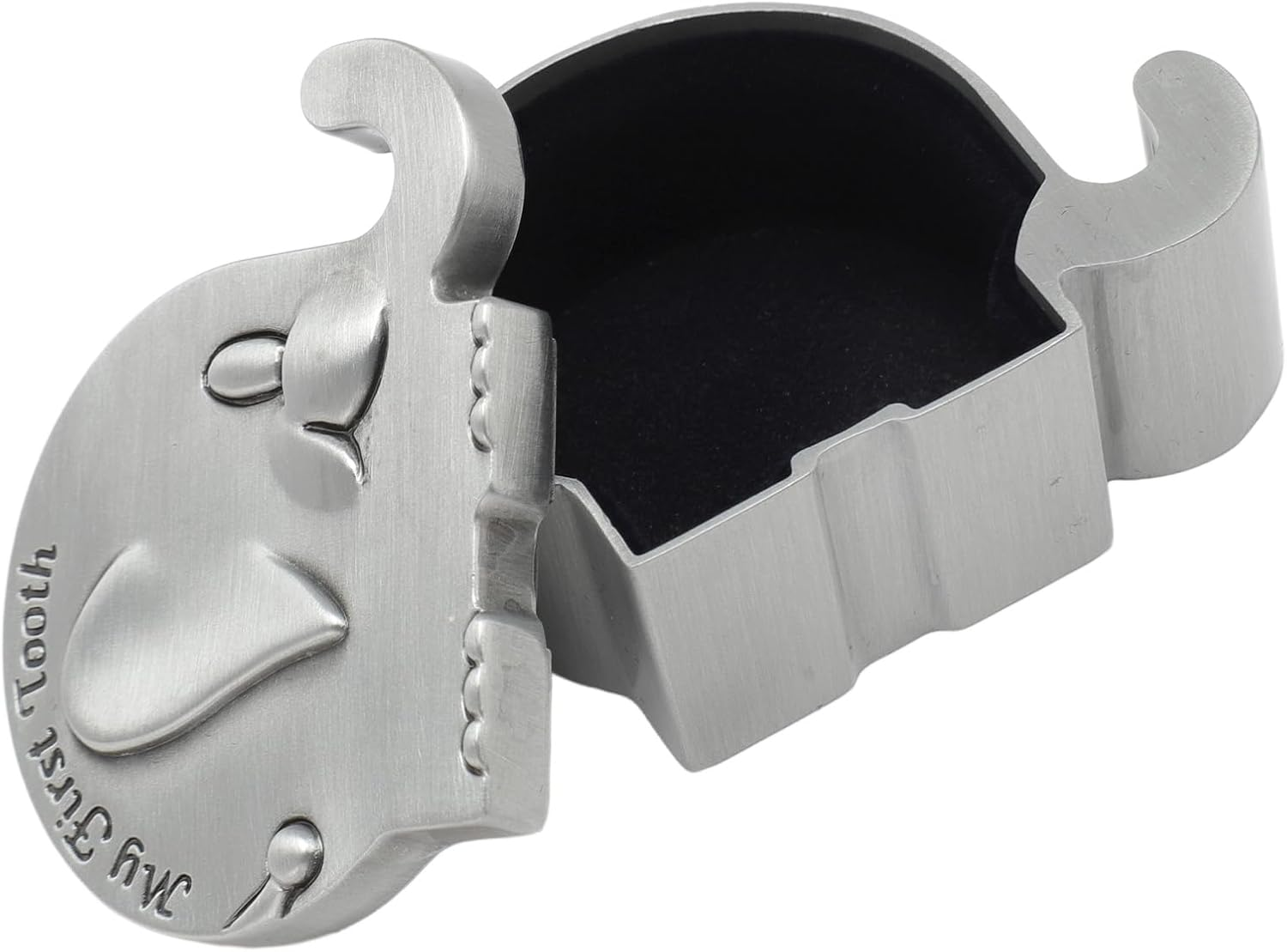 Fdit 2 Pack Small Keepsake Box Elephant Shape Storage Box, Safe Velvet Cushion, Metal Exquisite Workmanship, Ideal for Newborns, Birthdays image number 5