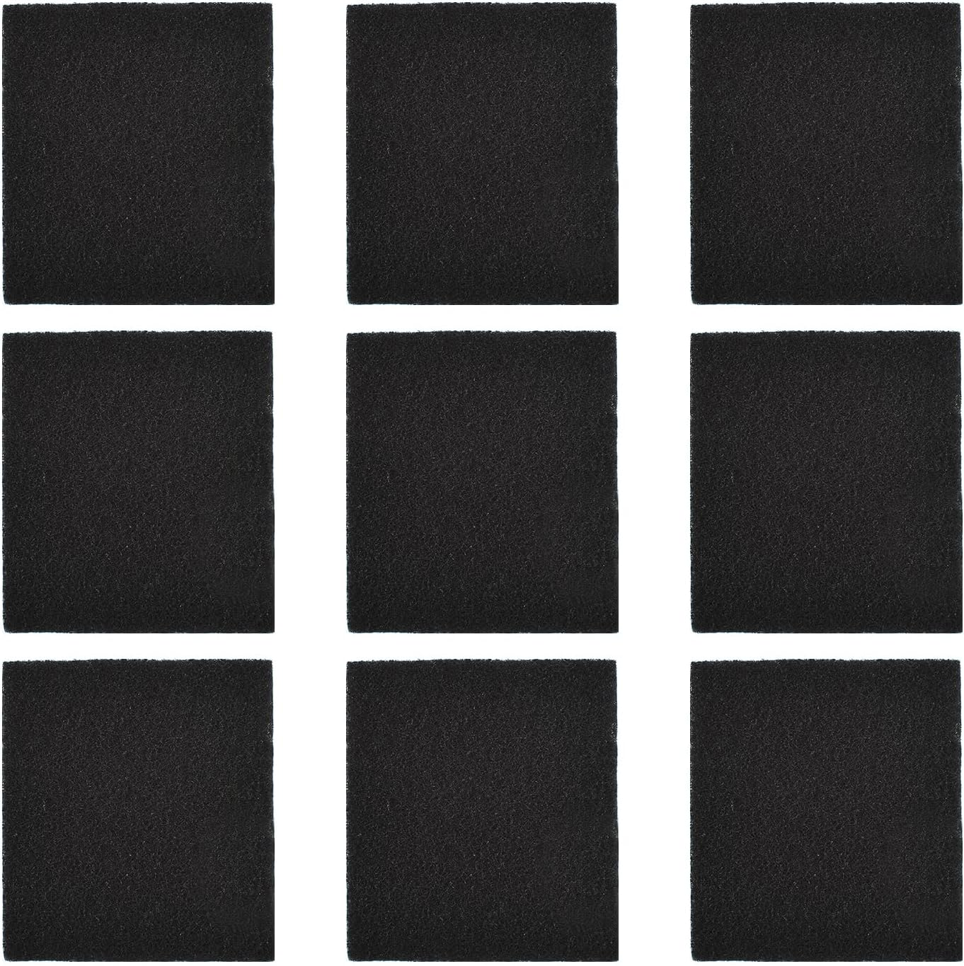 Pack of 9 Cat Litter Tray Activated Carbon Filter Black Carbon Odour Filter Cat Litter Tray with Lid Activated Cat Litter Tray Filter Odour Filter Cat Litter Tray for Completely Closed Cat Litter Tray