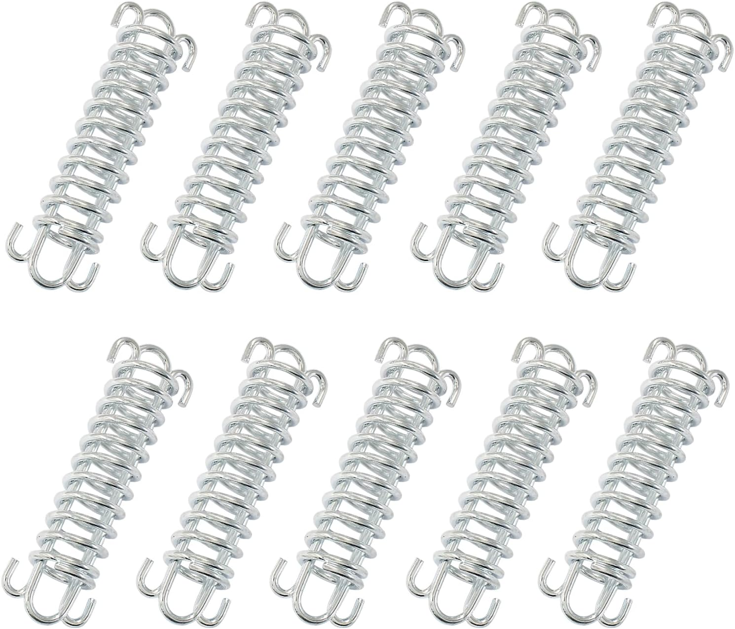 Hordion 10PCS Tent Spring Buckle Stainless Steel Rope Tensioner, Windproof Awning Fixed Hook Buckle for Outdoor Camping Dog Training Swing, ZC2404162724 image number 3