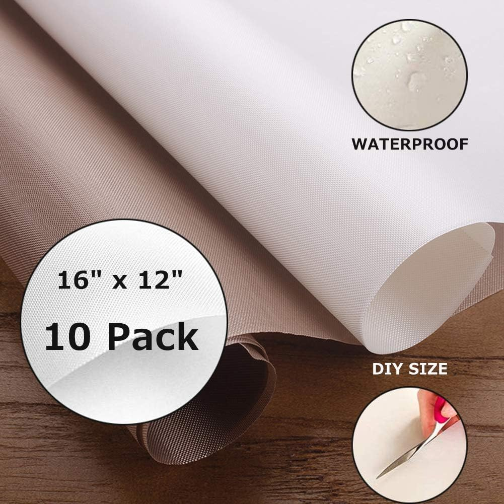 10 Pack PTFE Teflon Sheet for Heat Press Transfer Sheet 16" X 12" Non Stick Heat Transfer Paper Washable Reusable Heat Resistant Craft Mat (Brown) image number 2