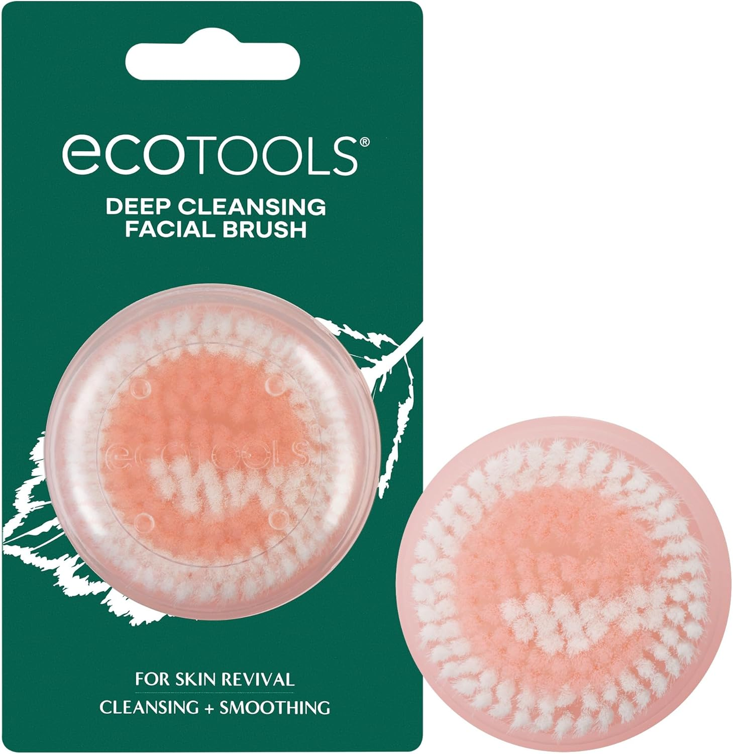 Ecotools Deep Cleansing Facial Brush, Manual Facial Cleansing Brush Exfoliates & Deeply Cleanses, Remove Makeup & Dry Skin, Eco-Friendly Face Brush for Cleansing, Color May Vary, 1 Count image number 2
