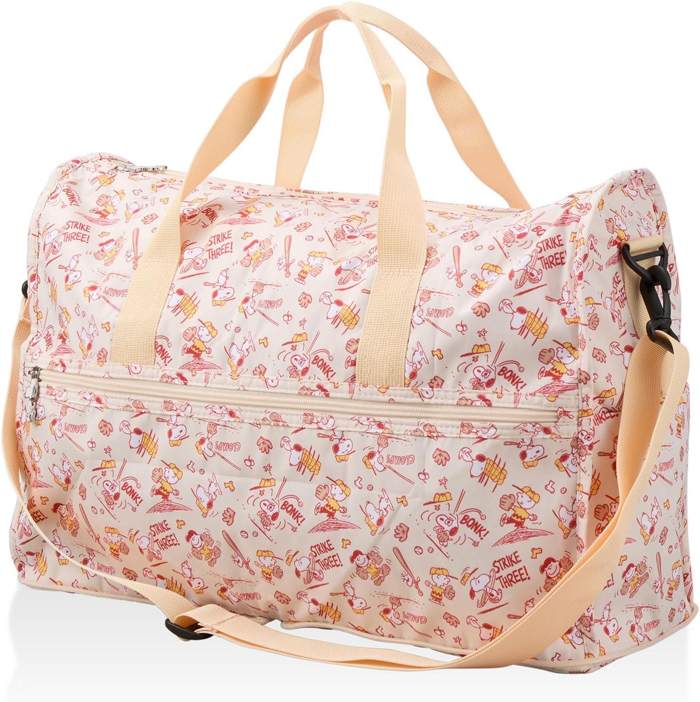 Shifle Peanuts Snoopy Folding Boston Bag, Medium, Medium Size, Can Be Carry-On in Suitcase