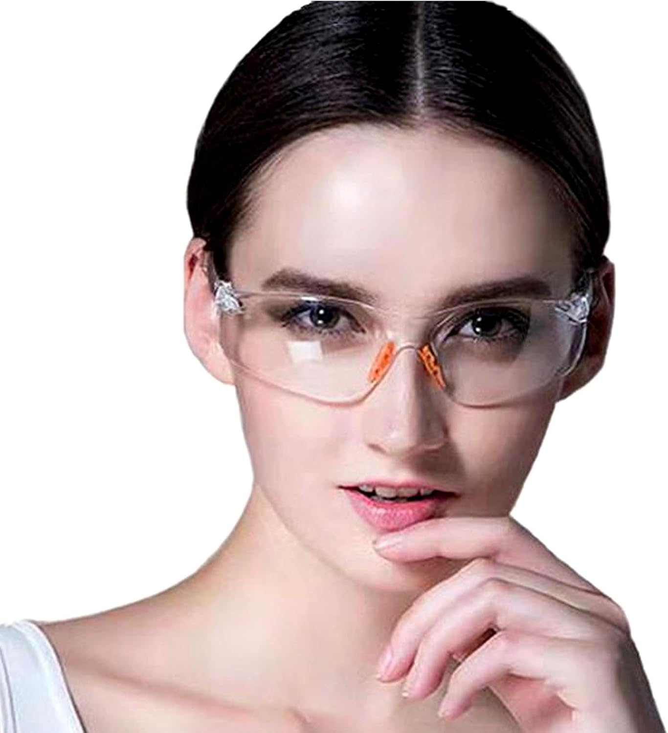 AYNKH 6PCS Safety Glasses, anti Fog Goggles Eyewear Eye Protection for Work, Wrap around Security Equipment with Clear Lenses and Rubber Nose and Ear Grips for Construction Laboratory Chemicals