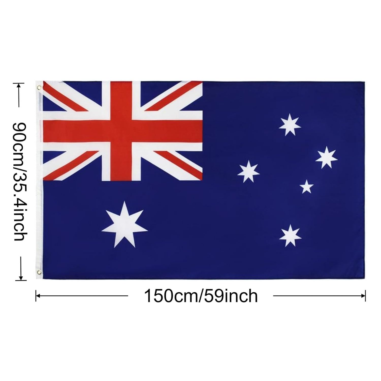 2 Pack 3 X 5 FT Australia Flags, Australian National Flags and Brass Grommets, Durable Polyester and UV Fade Resistant, Australia Flag for Indoor Outdoor Home Garden Decoration image number 3