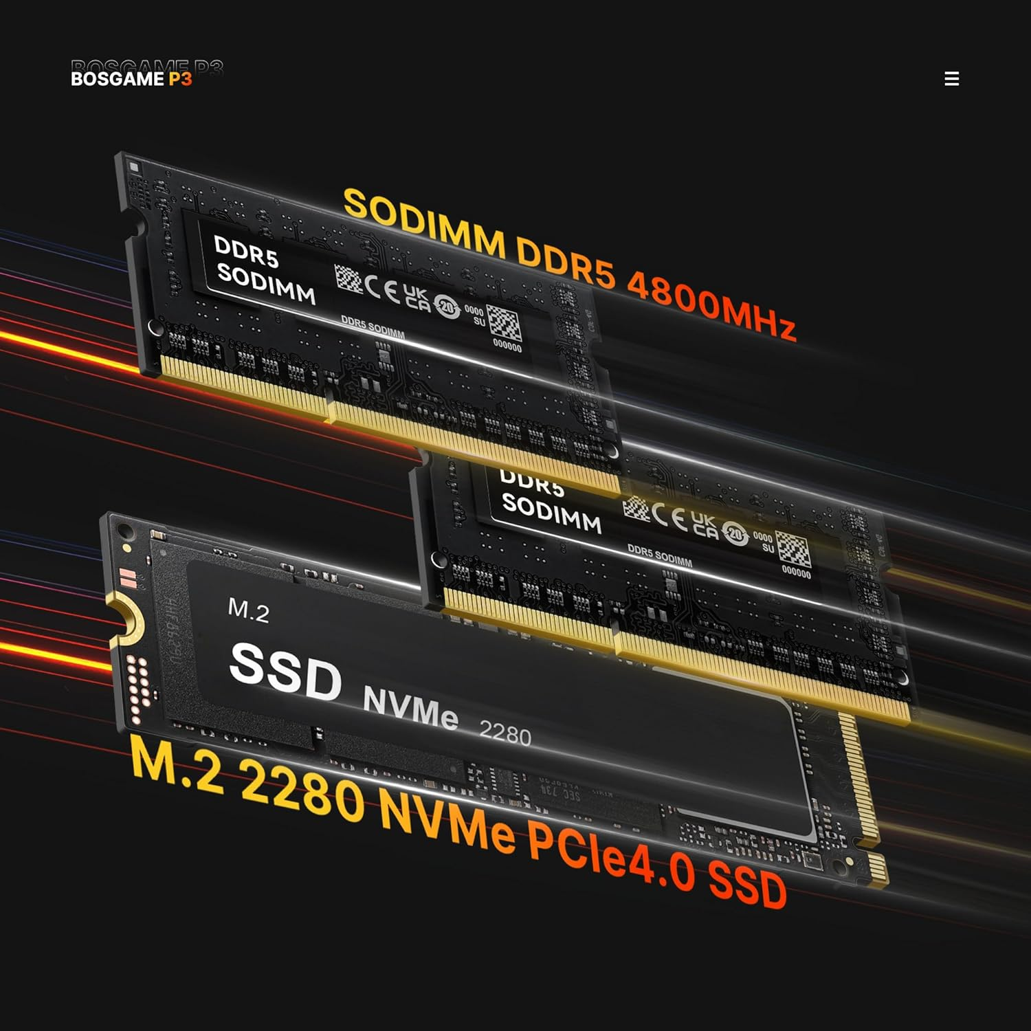 Mini PC Ryzen 7 6800H (Up to 4.7Ghz, 8C/16T) BOSGAME P3 Mini Desktop Computers DDR5 24GB RAM 1TB M.2 Nvme Pcie 4.0 SSD, Mini PC Windows 11 Pro Dual 2.5G RJ45 LAN, USB 4.0 Wifi 6E USB 3.2 Gen2 image number 1