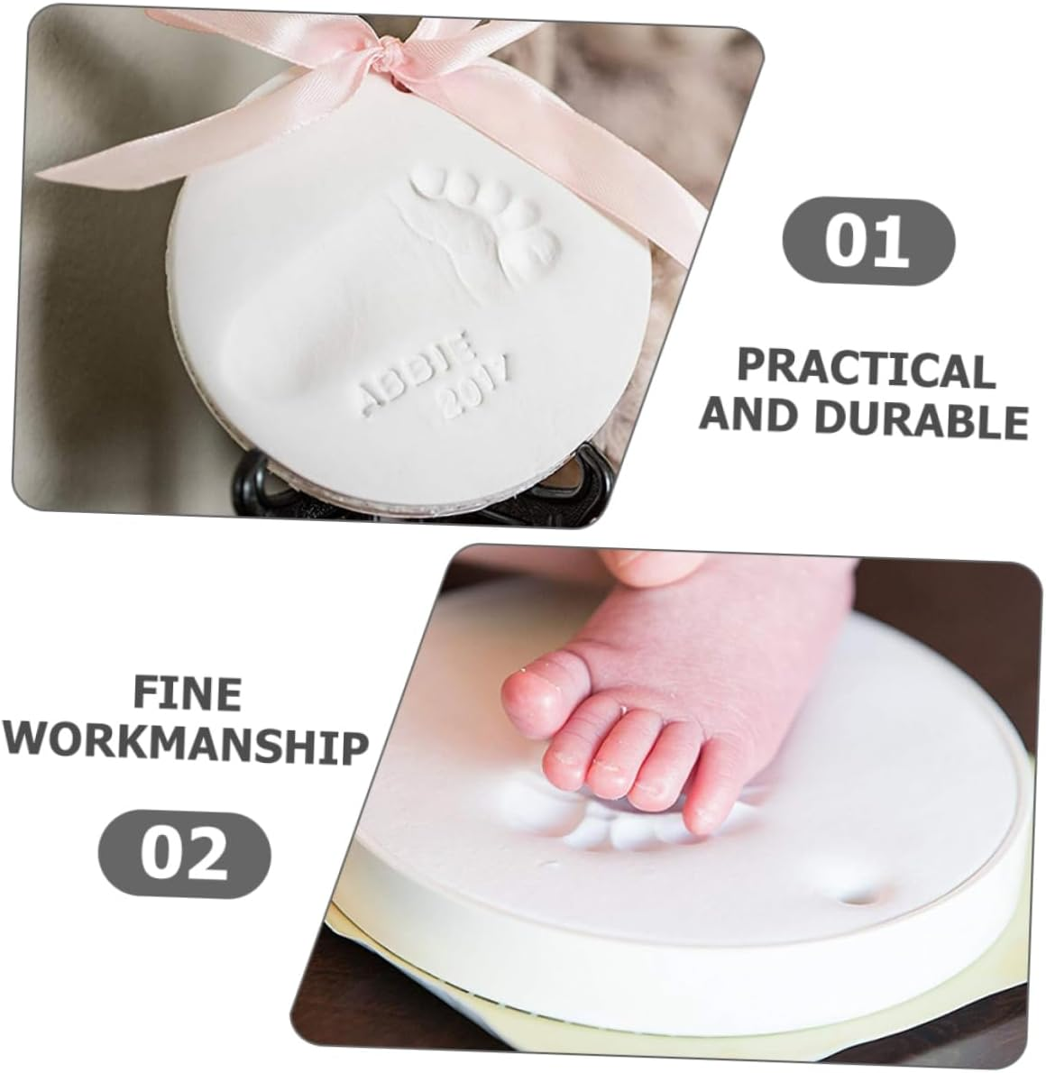 4Pcs Newborn Handprint Footprint Kit Dymadon Gifts Born Memory Handprint Footprint Pad image number 5