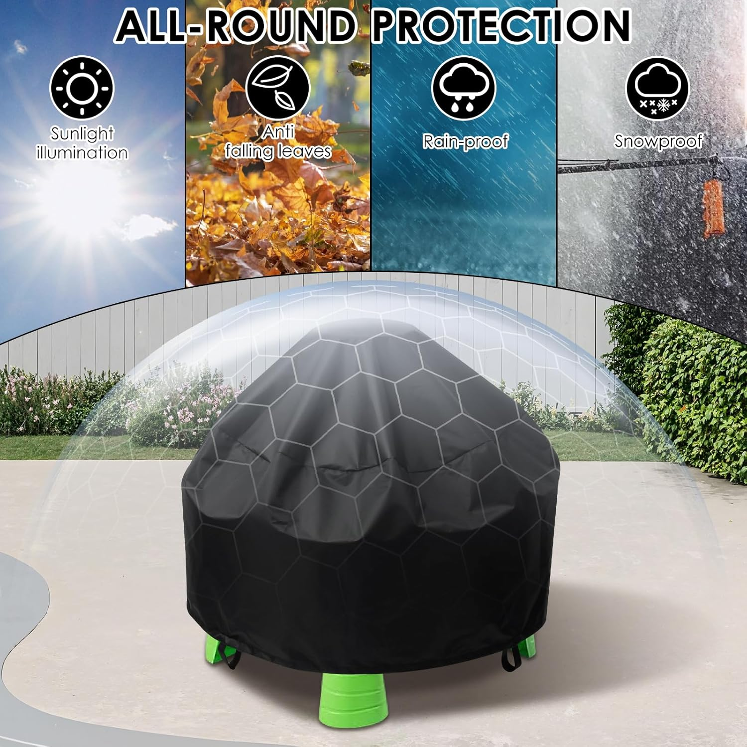 Kids Water Table Protector, Waterproof Dust Proof No UV Outdoor Toys Cover with PU Coating for Children Toddler Boy and Girl image number 5