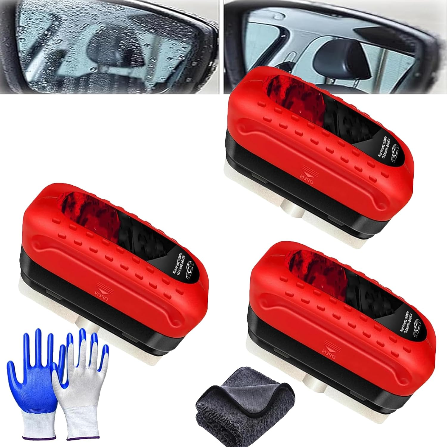 Sky Online Glass Cleaning Board, Seedhubtok Glass Cleaning Board, Dogsjeika Glass Cleaning Board, Louisx Glass Cleaning Board, Upgraded Clean Glass Coating for Windshield (3Pcs) image number 4