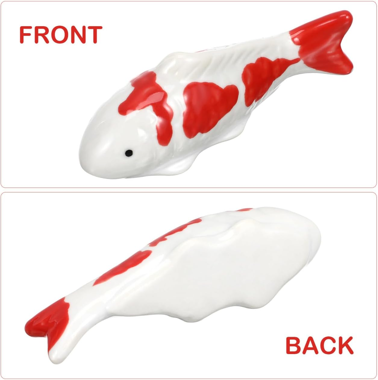 YARNOW 2Pcs Ceramic Floating Fish Decorations - Lifelike Goldfish for Aquarium, Fish Tank, Garden Pond - Lightweight and Vivid image number 4