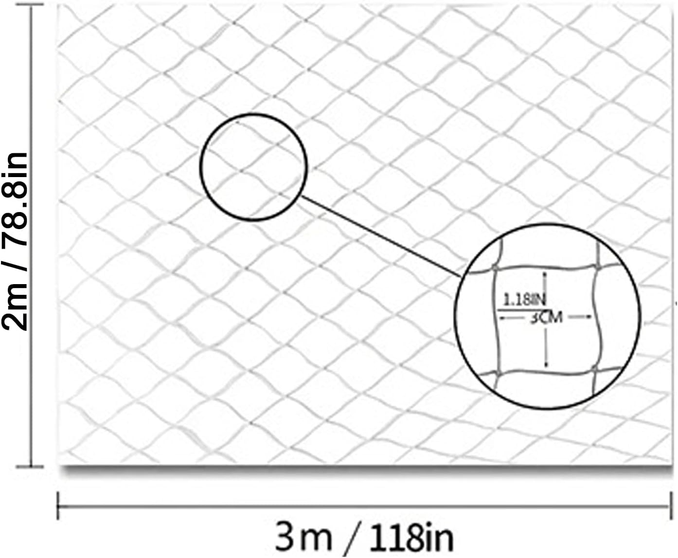 Netting Cat Safety,Mesh Cat Safety Barrier for Patio to Prevent Fall - Reinforced Pet Screen Guard Netting for Window, Patio Deck, Doorway, Stairs image number 5
