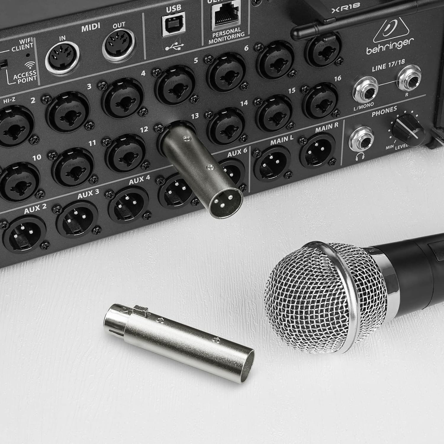 Geekria for Creators XLR Male to XLR Male Microphone Cable Adapter, Compatible with Shure SM57, SM7B, MV7, PGA48, Behringer Xm8500 Mic Cord Plug (Silver, 2 Pack) image number 2