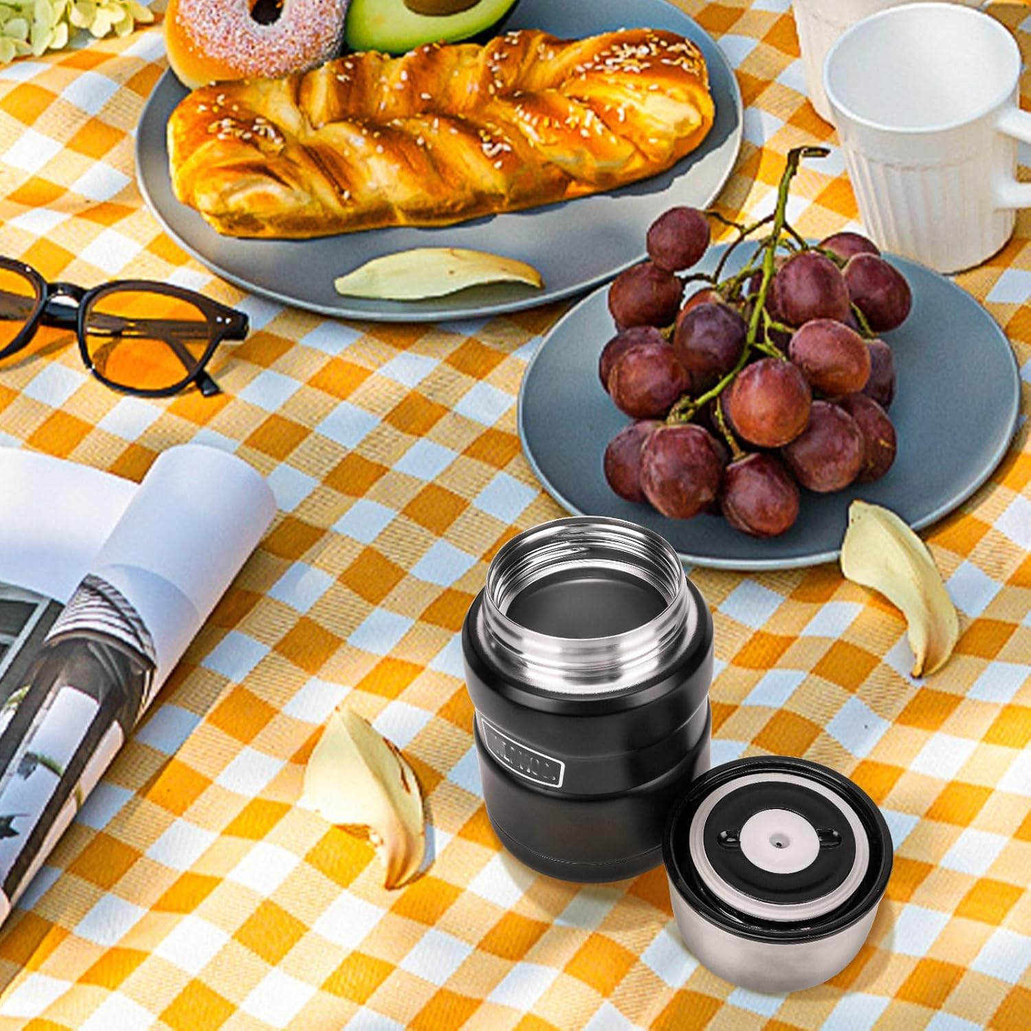 Linkidea 10 Pcs Silicone Seal Replacement, Exact Fit Lid Seal Gasket Compatible with Thermos Stainless King Food Jar, Exact Fit to 16 and 24 Ounce (White) image number 3