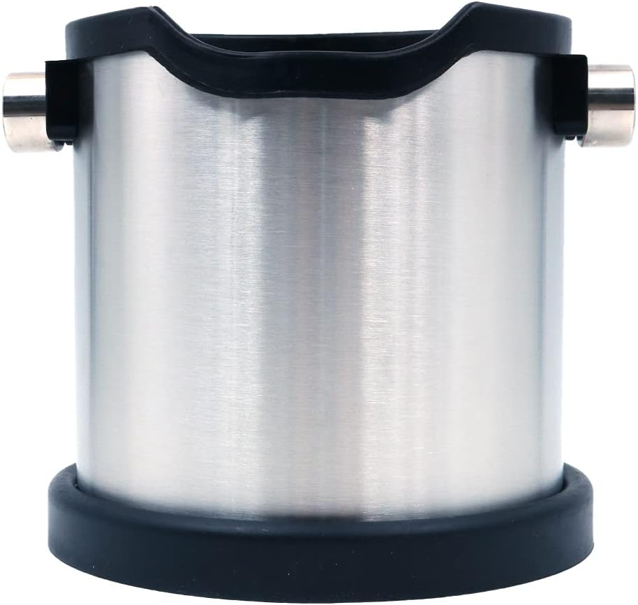 ZONADA 304 Stainless Steel Coffee Knock Box,Rubber Knocking Tube,Non-Slip Grounds for Home or Coffee Shop Coffee Machine Accessories image number 3