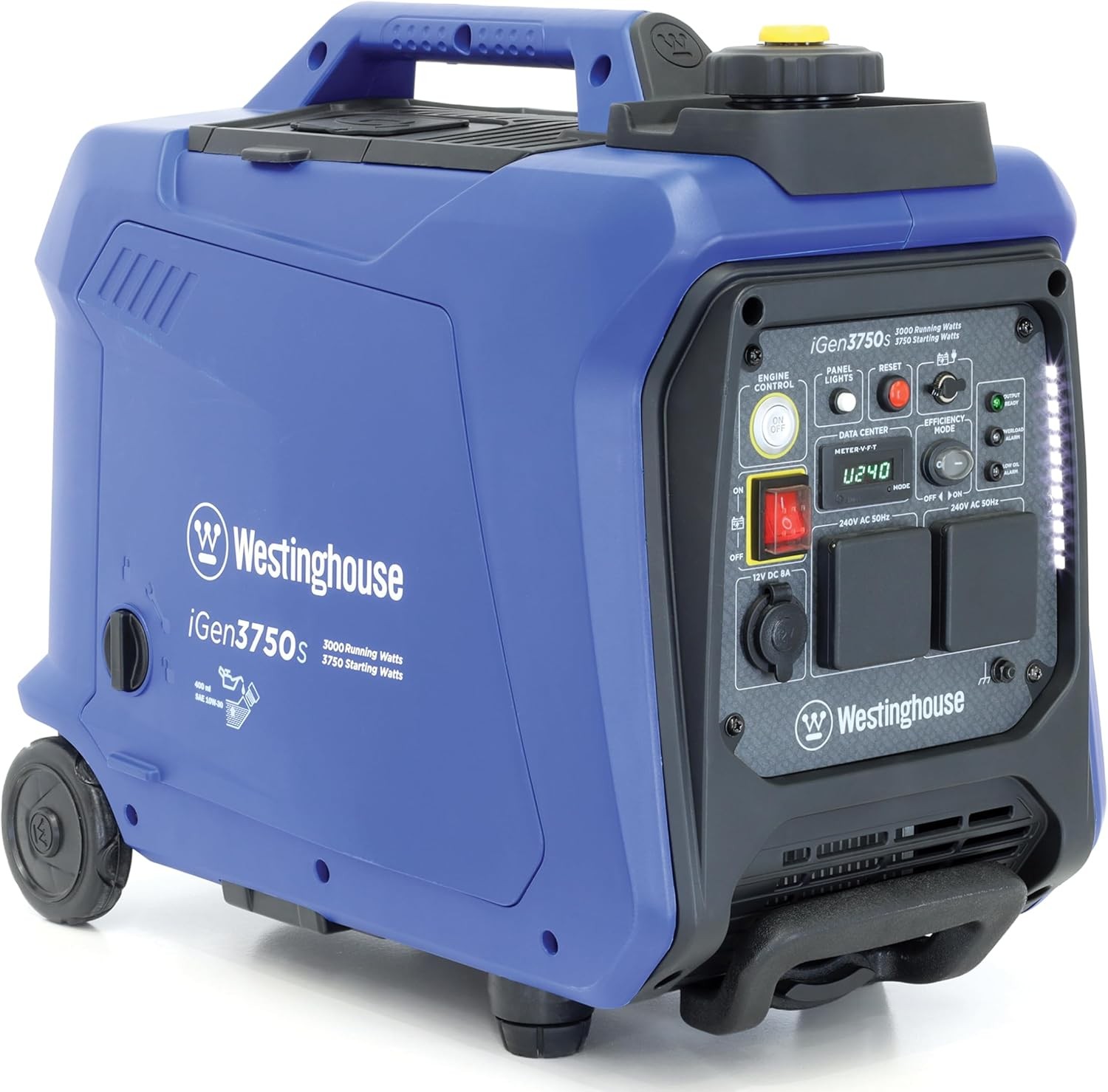 Westinghouse Igen3750S Digital Inverter Generator - 3000W Running/3750W Starting, Electric Start,100% Pure Sine Wave, Ideal for Outdoor Adventures and Home Backup Power Supply &ndash; Blue image number 5