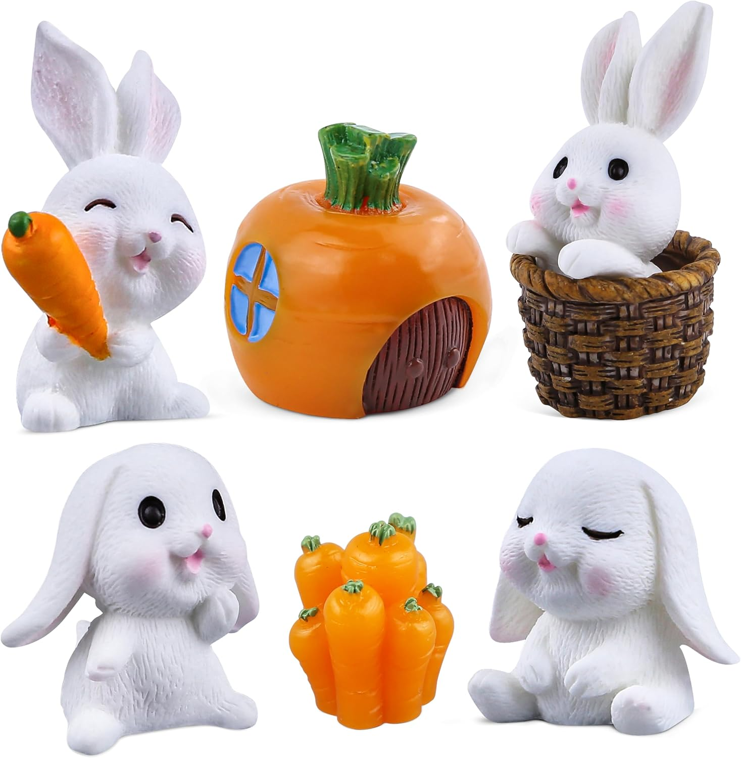 6Pack Mini Cute Penguin Figures Cake Toppers,Lovely Penguin Characters Toys Miniature Fairy Garden Decor for Kids Birthday Baby Shower Party Automobile Decoration