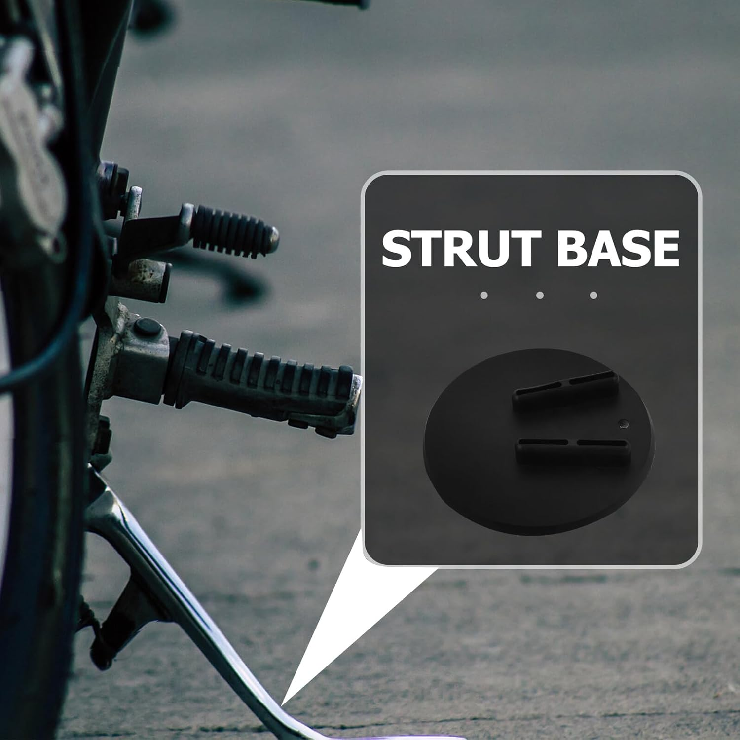 CHILDWEET Motorcycle Kickstand Extension Pad Rubber Side Stand Enlarger Anti-Abrasion Foot Rest Compatible with Harley for Stable Parking Soft Ground and Rough Surfaces image number 5