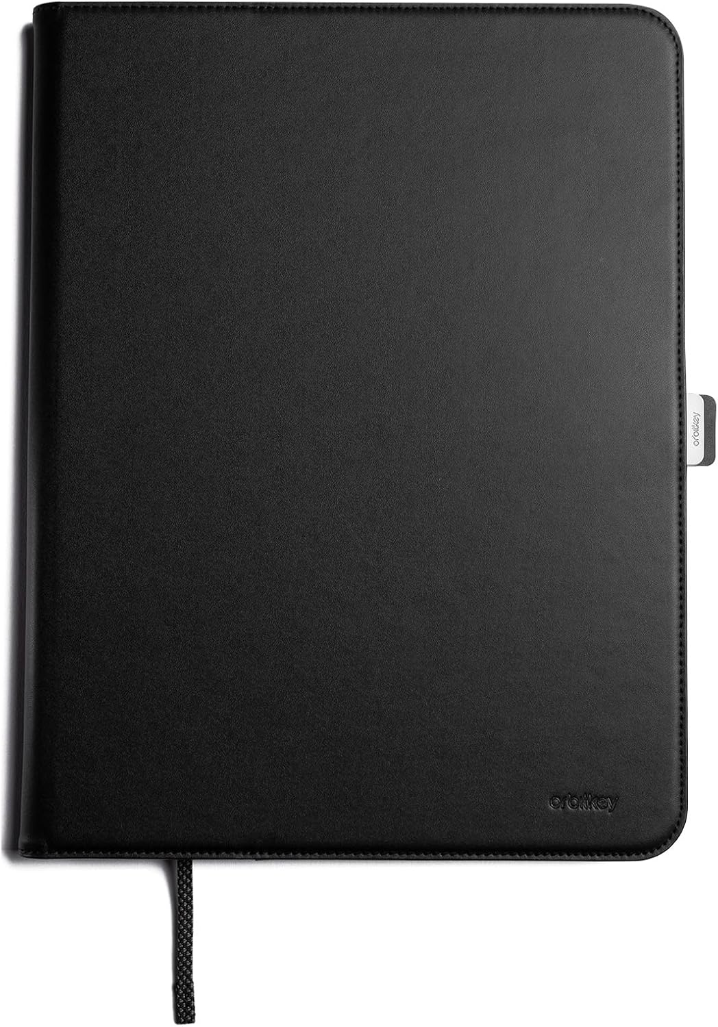 Orbitkey Compendium &ndash; Premium Vegan Leather & Recycled Fabric &ndash; Leather-Free Notebook Cover - Elastic Cord Closure, Hidden Card Slots & Pen Holder &ndash; Professional Organiser & Document Folio (Black, A4) image number 5
