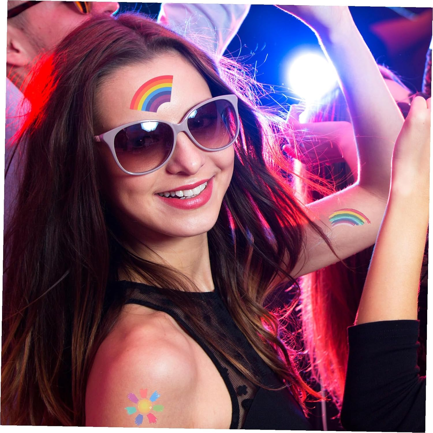 BATHVEVE Rainbow Pride Temporary 24Pcs, Gradient Face and Body Stickers, Lgbt Gay Rainbow for Festival Party Celebration in Australia