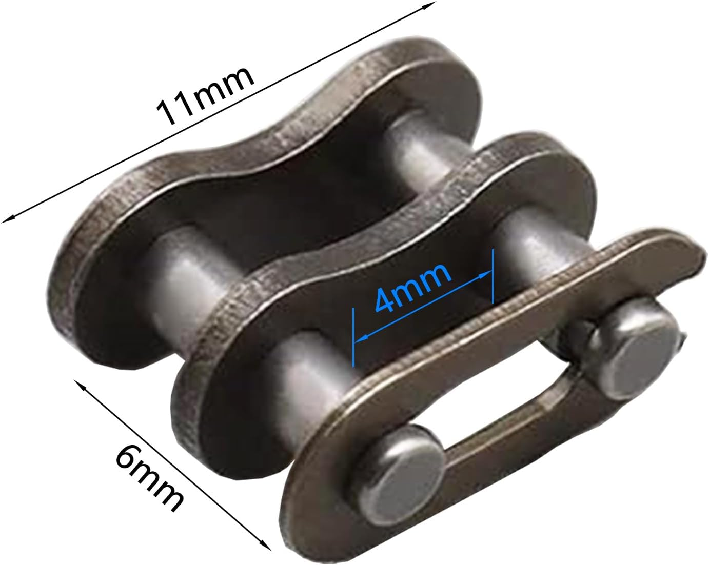 20PCS Motorcycle 25H Chain Master Link Chain Connecting Link Steel Chain Link Roller Chain Connecting Links Replacement Repair Parts image number 4