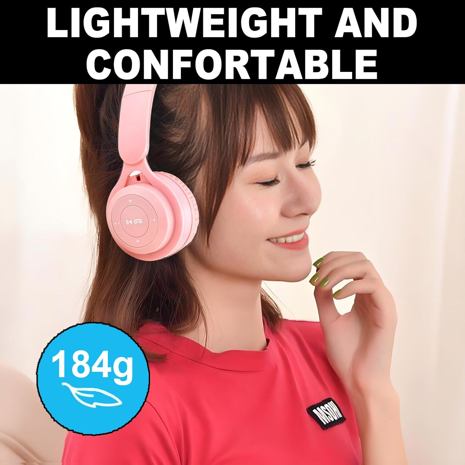 YY KATTY Upgraded Hybrid Active Noise Cancelling Headphones with Transparent Modes Wireless Bluetooth with Mic, Deep Bass,Soft-Earpads Headset Pink